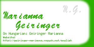 marianna geiringer business card